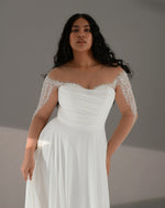 Illusion Long SleeveSweetheart Bodice A-Line Wedding Dress