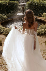 Sweetheart A-Line Wedding Dress with Bolero and Removable Sleeves