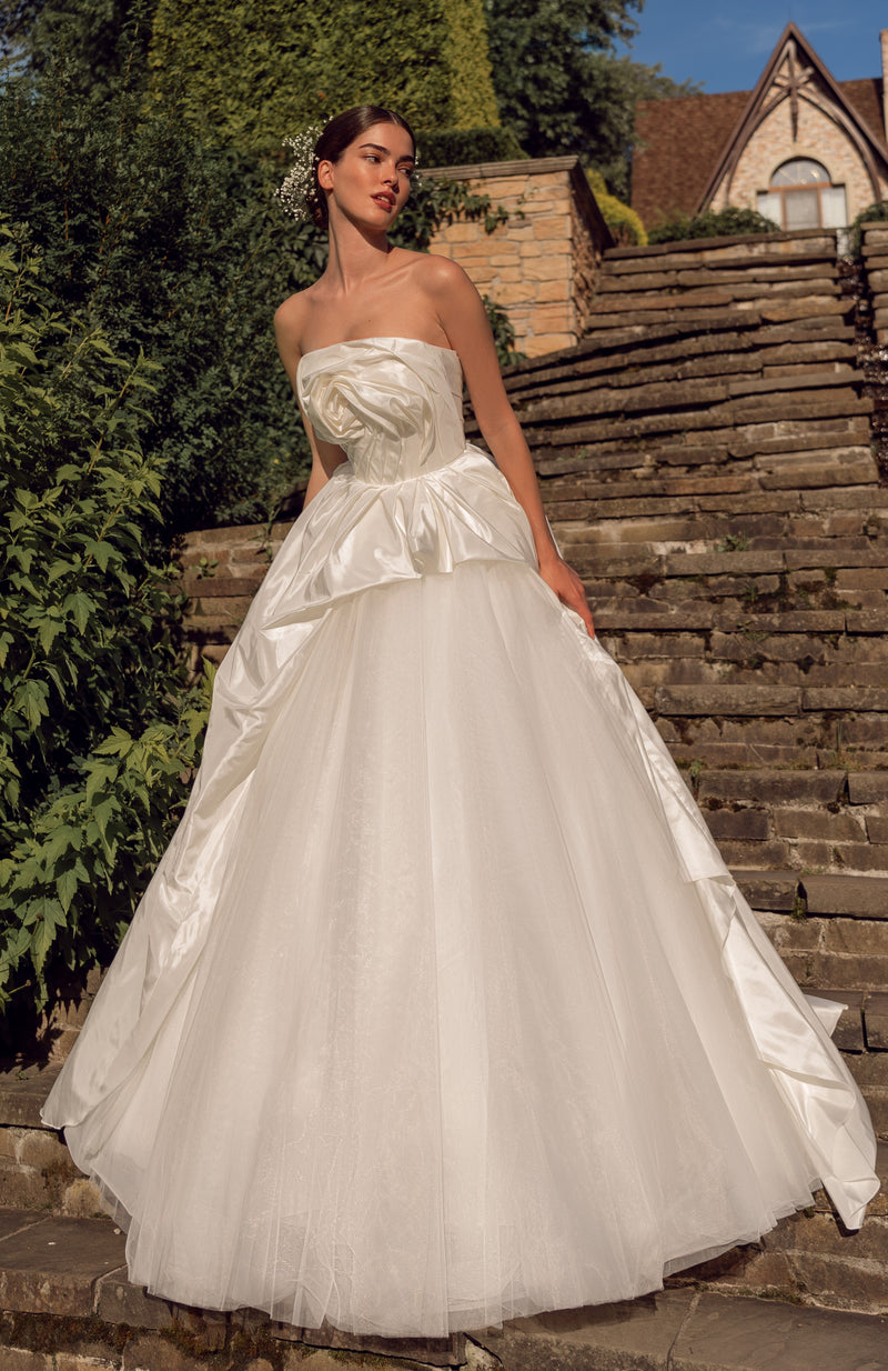 Strapless A-Line Wedding Gown