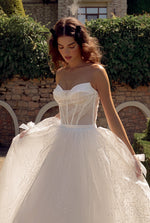 Strapless A-Line Organza Wedding Dress