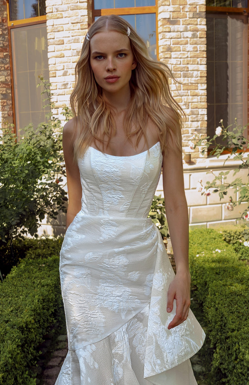 Strapless Wrap Wedding Dress