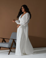 Classy Long Sleeve A-Line Wrap Minimalist Wedding Dress