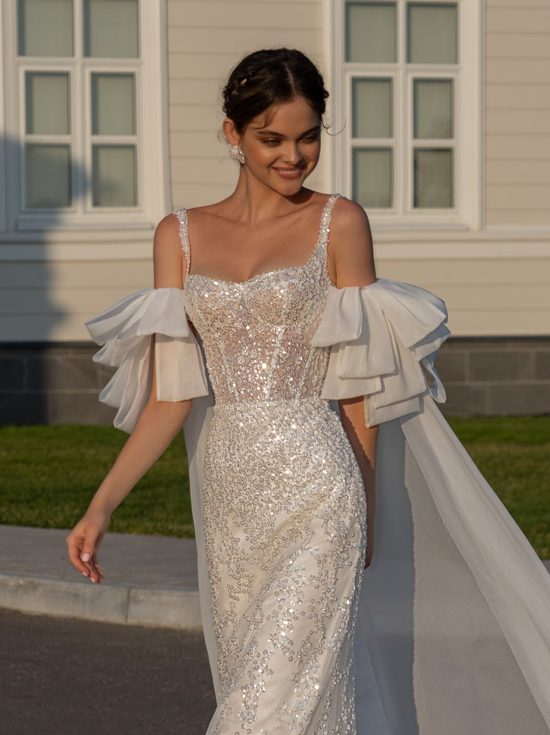 Tulle Midi Dress with Removable Corset – HAREM's Brides