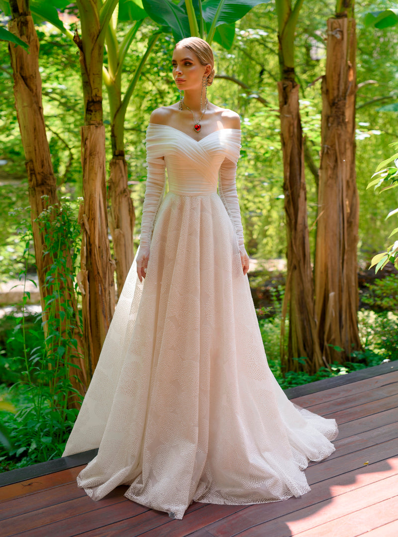 Off The Shoulder Wedding Dresses Sydney | Emerald Bridal