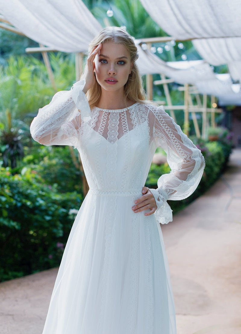 2in1 Wedding Dress with a Lace Cap – HAREM's Brides