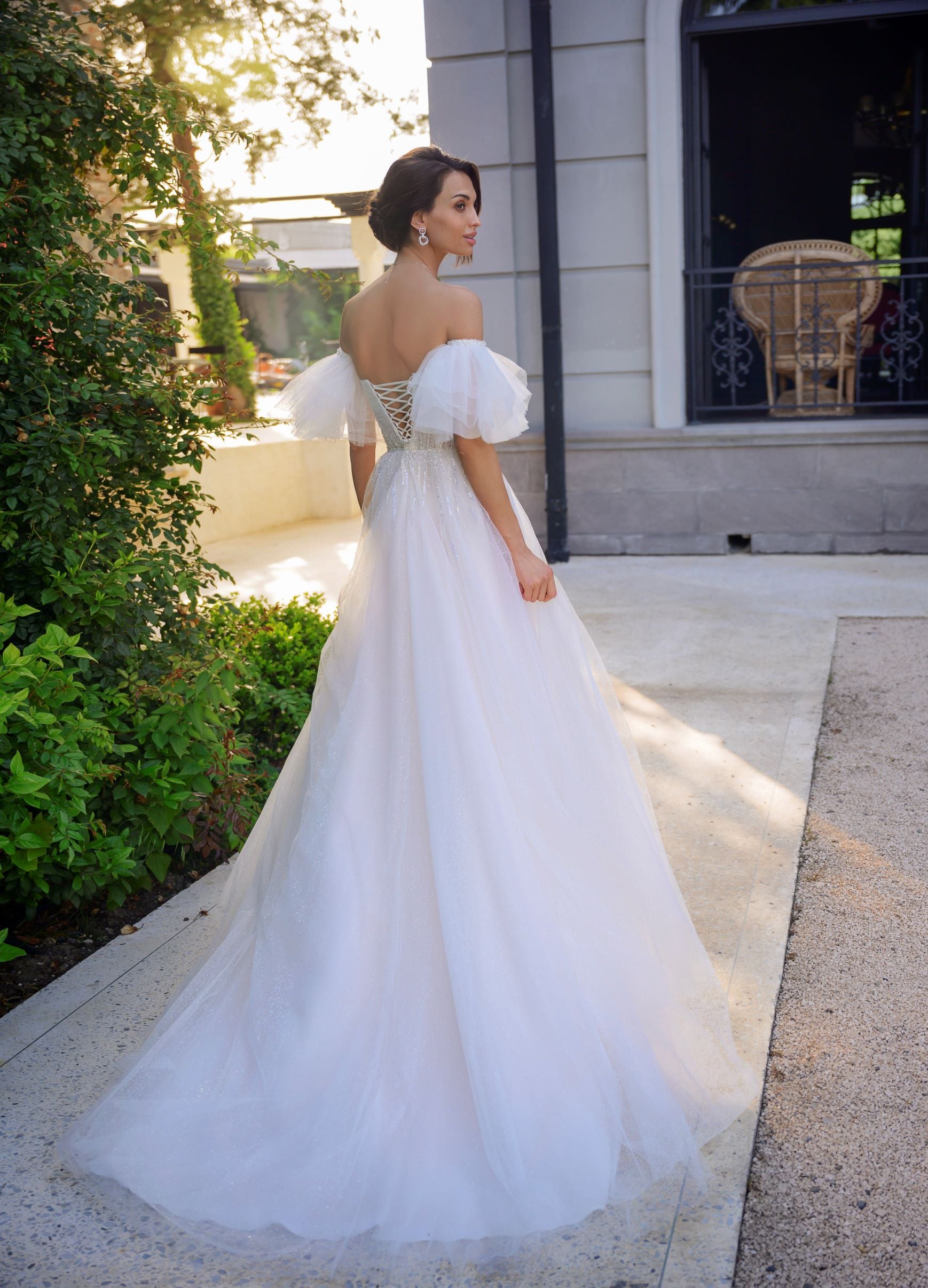Detachable Bridal Sleeves, Tulle Puff Removable Sleeves for